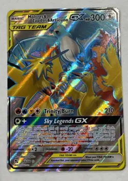 Pokemon TCG Motres and Zapdos and Articuno GX 66/68-HIDDEN Fates Secret Card - Image 1