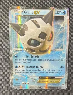 Glalie EX 34/162 Breakthrough Holo Pokemon Card TCG Moderately Played MP - Image 1