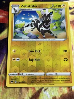Zebstrika -054/185 -Reverse Holo- Sword & Shield: Vivid Voltage-Pokemon Card - Image 1