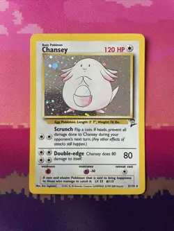 Pokemon Card Chansey Base Set 2 Holo Rare 3/130 Near Mint - Image 1