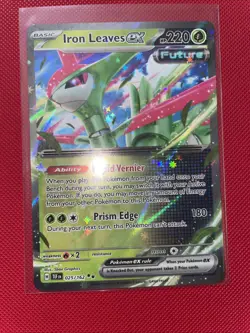 Pokemon Temporal Forces Iron Leaves EX 25/162 Double Rare - Image 1