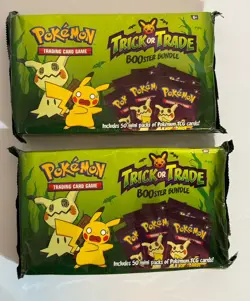 2 Pokemon TCG Trick or Trade Booster Bundle of 50 Mini Packs NEW SEALED - Image 1