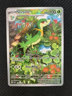 Servine 088/086 Illustration Rare Pokemon Card - S&V Black Bolt set - NM - Image 1