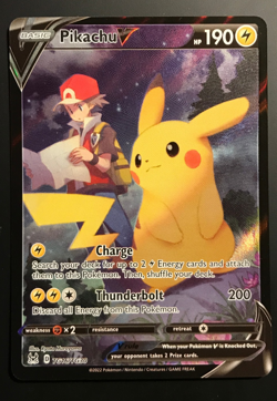Pikachu V - TG16/TG30 - Pokemon Lost Origins Trainer Gallery Ultra Rare Card NM - Image 1