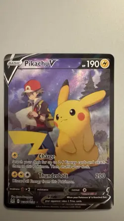Pikachu V - TG16/TG30 - Pokemon Lost Origins Trainer Gallery Ultra Rare Card NM - Image 1
