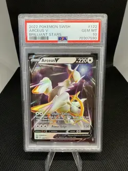 Pokemon TCG Arceus V 122/172 Swsh09: Brilliant Stars Full Art PSA 10 - Image 1