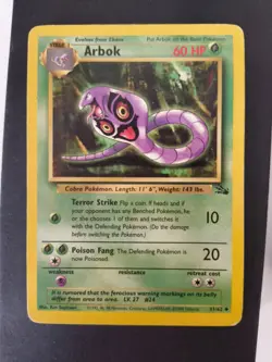 Pokemon TCG Arbok Fossil 31/62 - Uncommon - MP - Image 1