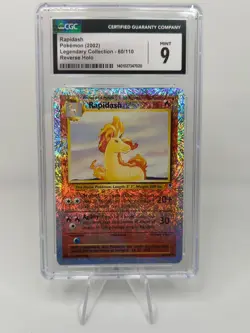 Pokemon TCG Rapidash Legendary Collection 60/110 Reverse Holo Uncommon CGC 9 - Image 1