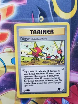 Pokemon Trainer 1st Edition Digger 75/82 Team Rocket WOTC Vintage LP - Image 1