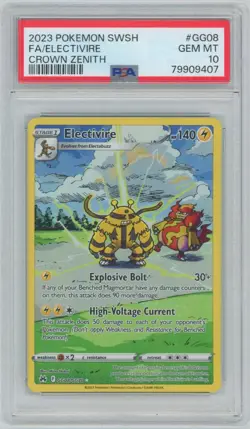 2023 Pokemon Sword and Shield Crown Zenith #GG08 Electivire - Full Art (PSA 10) - Image 1