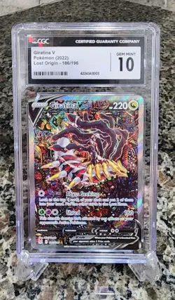 Pokemon Giratina V Lost Origin Alternate Art Rare #186 CGC 10 Gem Mint - Image 1