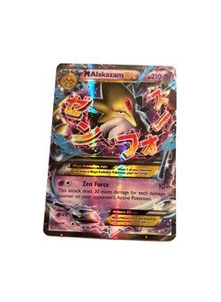 Pokemon TCG M Alakazam EX 26/124 XY Fates Collide Ultra Holo Rare Card Played HP - Image 1