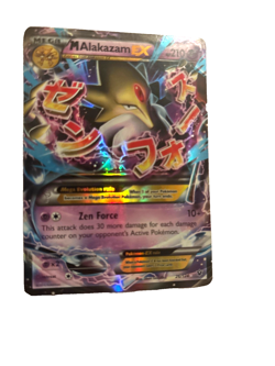 Pokemon TCG M Alakazam EX 26/124 XY Fates Collide Ultra Holo Rare Card Played HP - Image 2