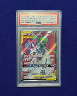 PSA 10 Gardevoir & Sylvain GX #204 Sun Moon Unbroken Bonds 2019 Pokemon GEM MINT - Image 1