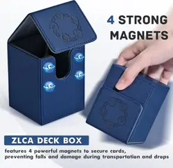 Card Deck Box MTG Yugioh TCG, Card Storage Box with Dividers Holds 100+ - Image 4