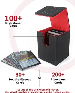 Card Deck Box MTG Yugioh TCG, Card Storage Box with Dividers Holds 100+ - Image 2