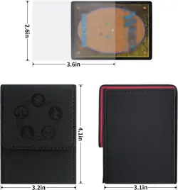 Card Deck Box MTG Yugioh TCG, Card Storage Box with Dividers Holds 100+ - Image 3
