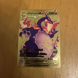 Shining Charizard VMAX Rainbow Gold Foil Card Collectible Gift/Display - Image 1