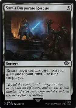 0105 SAM'S DESPERATE RESCUE COMMON THE LORD OF THE RINGS MTG CARD - Image 1