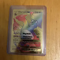 Charizard GX Rainbow Gold Foil Card Collectible Gift/Display - Image 3
