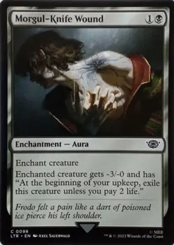 0098 MORGUL-KNIFE WOUND COMMON THE LORD OF THE RINGS MTG CARD - Image 1
