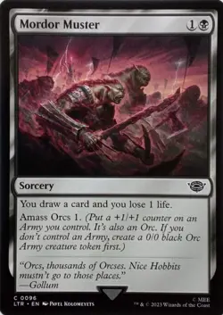 0096 MORDOR MUSTER COMMON THE LORD OF THE RINGS MTG CARD - Image 1