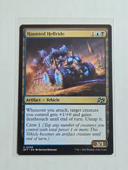 Haunted Hellride - Aetherdrift - NM - MTG Magic - Uncommon - Vehicle - Image 1