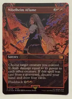Nibelheim Aflame Borderless Foil - Mythic - Final Fantasy MTG - Image 1