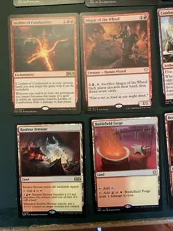 Mtg Red/white Small Bundle - Lands, Magus Of The Wheel, Display Of Power Etc - Image 4