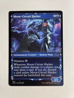 1x Mtg Kamigawa Neon Dynasty Moon-Circuit Hacker Showcase NM/M - Image 1