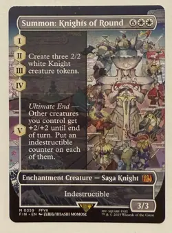 Summon: Knights of Round Borderless - Mythic - Final Fantasy MTG - Image 1