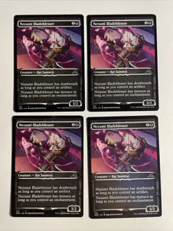4x Mtg Kamigawa Neon Dynasty Nezumi Bladeblesser Showcase NM/M - Image 1