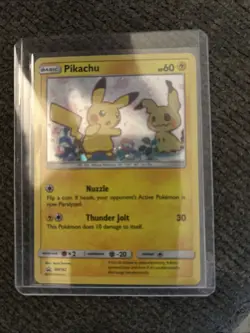 Pokemon Pikachu SM162 Sun & Moon Black Star Promo Holo - Image 1