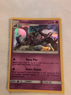 Holo Foil Salazzle # 47/111 Crimson Invasion Set Pokemon Cards PSA 9 MINT - Image 1