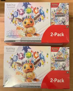 [LOT OF 2] Costco Pokemon Prismatic Evolutions ETB + Booster Bundle Sealed - Image 1