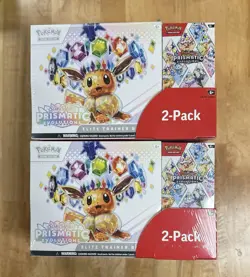 [LOT OF 2] Costco Pokemon Prismatic Evolutions ETB + Booster Bundle Sealed - Image 1