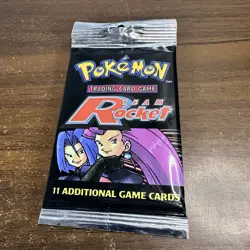 Vintage Pokemon Team Rocket Unlimited Booster Pack Hanger WOTC 2000 - Image 1