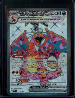 2023 Pokemon Obsidian Flames Charizard eX Ultra Rare 215/197 - Image 1