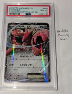 2015 Japanese Pokemon Scizor EX 057/080 XY9 1st ED Rage of Broken Heavens PSA 10 - Image 1