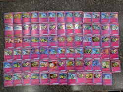 Pokemon TCG Lot Of 77 Pink Item Tool Cards - Image 1