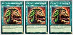 3 x SDAZ-EN028 Pot of Extravagance - Common 1st Edition Near Mint YuGiOh Cards - Image 1