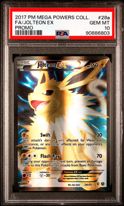 PSA 10 GEM MINT - Jolteon EX 28a/83 (Mega Powers Collection) Promo Pokemon Card - Image 1