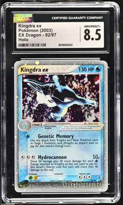 CGC 8.5 Kingdra ex 2003 EX Dragon 92/97 Holo Pokemon Card psa - Image 1