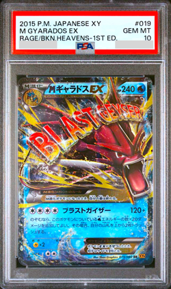 PSA 10 M Gyarados EX 019/080 RR XY9 Full Art 1st ED Japanese Pokemon Card 2015 - Image 1