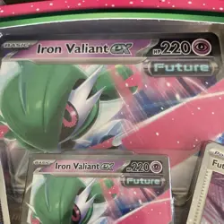 Pokemon TCG Iron Valiant Ex Card Box 4 Booster Packs Trading Cards NEW/SEALED - Image 3