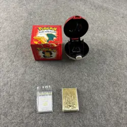 Pokemon Burger King Charizard 23K Gold Plated Trading Card Poke Ball Box COA - Image 1