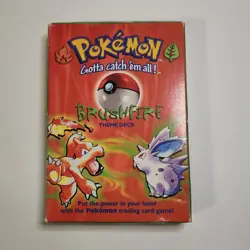1999 WOTC Nintendo Pokemon TGC - Brushfire Theme Deck Box with 46 Cards - Image 2