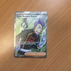 Team Rocket's Petrel 226/182 Full Art Ultra Rare NM Destined Rivals Pokemon Card - Image 1