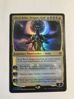 Nicol Bolas, Dragon-God -Foil Near Mint MTG War of the Spark - Image 1