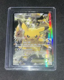 2016 Pikachu EX XY124 - Promo Pokemon Card - Damaged - Image 1